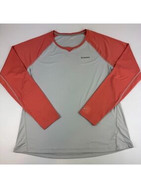 Simms Womens Size L Solarflex Long Sleeve UPF 50 Sun Protection Shirt Fishing